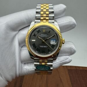 Rolex Datejust 41 Two Tone Yellow Gold Champagne Index Dial Jubilee Bracelet Fluted Bezel