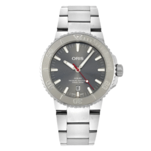 Oris Men Grey Aquis Date Relief Analogue Swiss Made Watch 01 733 7730 4153-07 8 24 05PEB