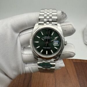 Rolex DateJust Fluted Bezel Mint Green 126334 Swiss