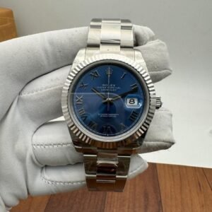 Rolex Datejust 41 126334 Blue Roman Dial Stainless Steel 18k Gold Box Paper 2021
