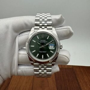Rolex DateJust Fluted Bezel Mint Green 126334 Swiss