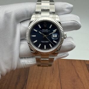 Rolex DateJust Oyester Rhodium Blue Dial Swiss