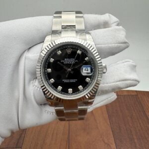 2022 Rolex 126334 Datejust 41 Black Diamond Dial Stainless Steel