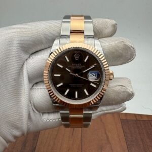 Rolex DateJust Oyster Motif Dial Grey Rhodium