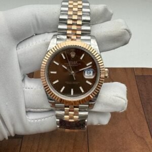 Rolex Datejust 41 MINT COMPLETE SET Datejust 41 Chocolate Brown Two Tone Rose Gold Steel Jubilee 126331