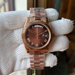 Rolex Day-Date 40 228235 Rose Gold Chocolate Dial