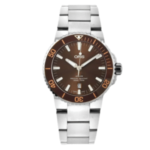Oris Men Brown Diving Aquis Date Analogue Watch 01 733 7730 4152-07 8 24 05PEB