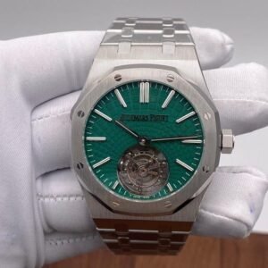 Audemars Piguet Royal Oak Tourbillion Green Dial Stainless Steel Strap Swiss Automatic Watch