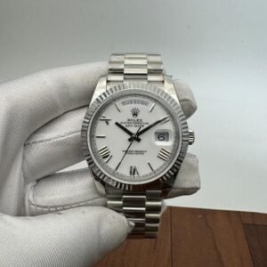 Rolex Oyster Perpetual Day-Date Silver With Silver Dial