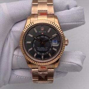 Rolex Sky Dweller Rose Gold Slate Dial Noob Swiss