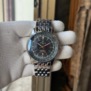 Breitling Navitimer GMT Automatic GMT 41mm Black Dial Stainless Steel Bracelet