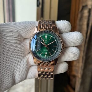 Breitling Navitimer GMT Automatic GMT 41mm Green Dial Rose Gold R32310