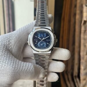 Patek Philippe Nautilus Travel Time Silver Blue
